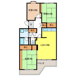 グリーンハイツ鷺山【3階】の間取り
