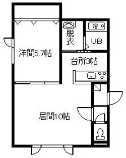 Ducksbill【1階】の間取り
