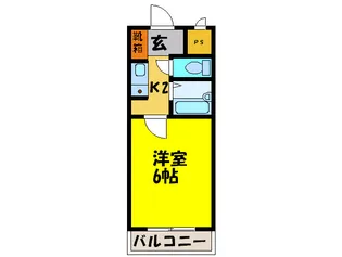 ムー1番館【4階】の間取り