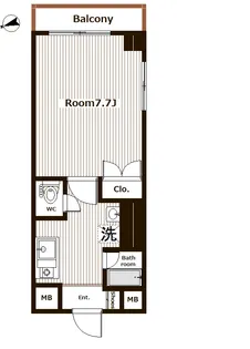 バレンタインハウス【4階】の間取り