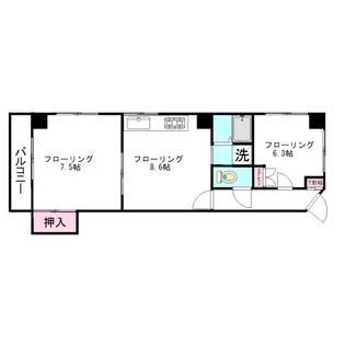 ウィステリアヒルズ【5階】の間取り