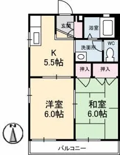 リーベン井口【2階】の間取り