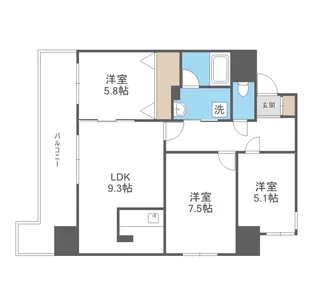 PartireS17(パルティーレS17)【6階】の間取り