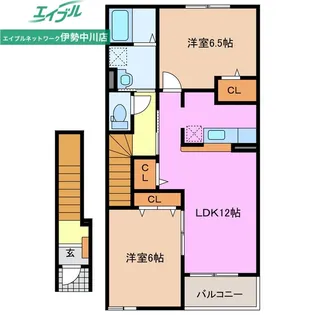 ボン マルシェ サンク【2階】の間取り