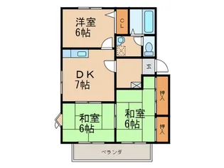 ガーデンハイツみやこ A棟【1階】の間取り