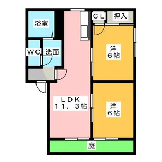グリーンパストラル C【1階】の間取り