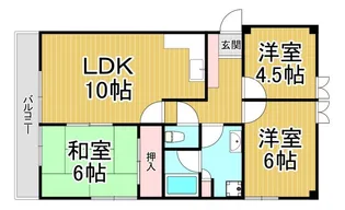 パインハイツ甲子園【3階】の間取り