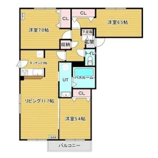 スカイレジデンス【4階】の間取り