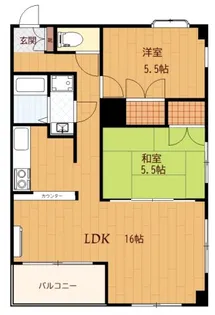 グランドハイツ八幡【2階】の間取り