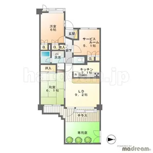 マイキャッスル光が丘【1階】の間取り