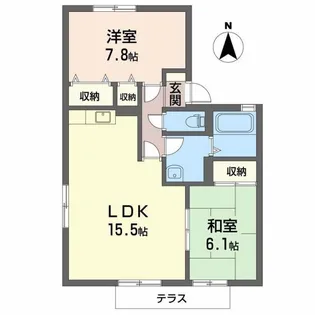 エヴァ・グリーン【1階】の間取り