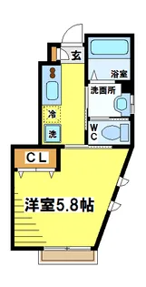 ラ・ネージュ烏山II【1階】の間取り