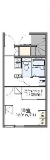 レオパレスフォ-レストII【1階】の間取り