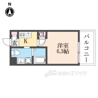 オリーブミネット郡山九条【2階】の間取り
