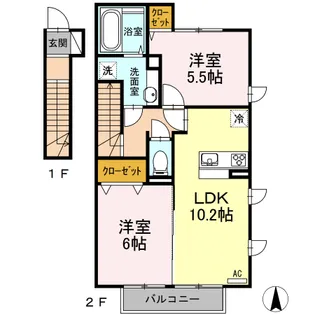 レビジュー洋光台【2階】の間取り