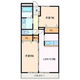 Land Mark 玉垣【3階】の間取り