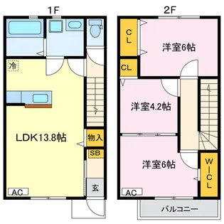 メゾネットファームARAKOの間取り