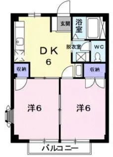 ニューシティどい【1階】の間取り