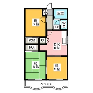 ハピネス指扇壱番館【2階】の間取り