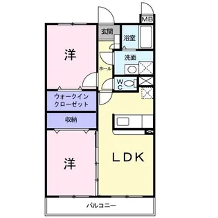 メロウ・ヒルズ【1階】の間取り