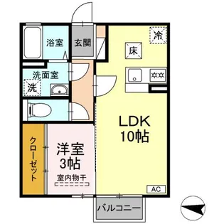 レセンテヒル【1階】の間取り