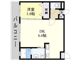 リファレンス中央町【15階】の間取り
