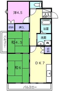 桔梗が丘青山ハイツ【2階】の間取り