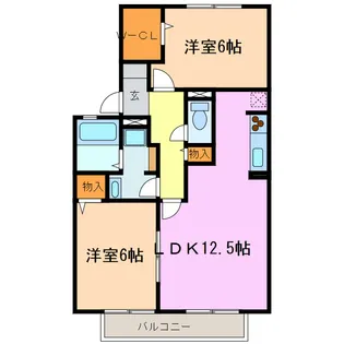 ブリーズ赤池【1階】の間取り