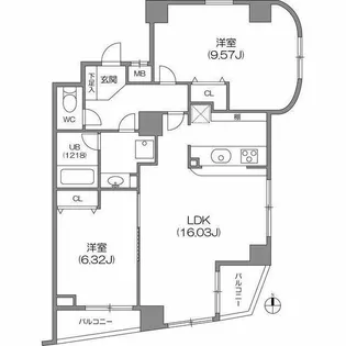 フイユ・ドール目白【6階】の間取り
