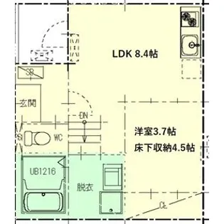 Urban Heim NAKAMURA【1階】の間取り
