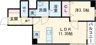 calme【7階】の間取り