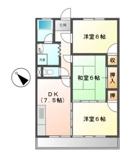いすずコーポC【2階】の間取り