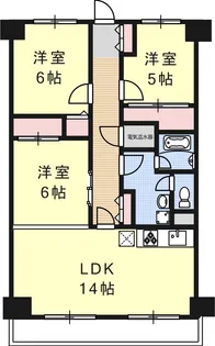 阪急池田伏尾台マンション【3階】の間取り