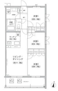 ヒューリックコート雪が谷【2階】の間取り