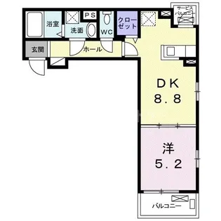 イーケータイズ【3階】の間取り