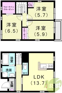 プロスペリテ丸塚の間取り