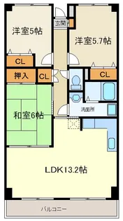 グリーンリーフ南仙台【3階】の間取り