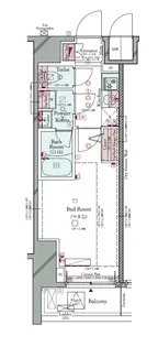 コンシェリア町屋【2階】の間取り