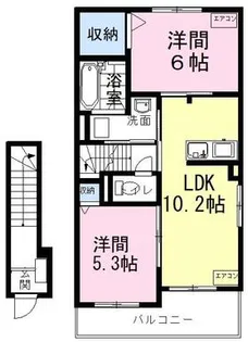 アヴェニールII【2階】の間取り
