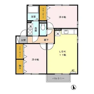 リオグランデ C【2階】の間取り