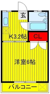 シャトン三山【2階】の間取り