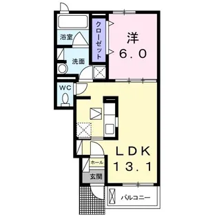 シャ ブルー【1階】の間取り