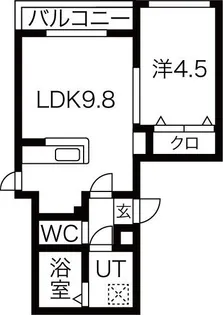 ラグゼ山の手【1階】の間取り