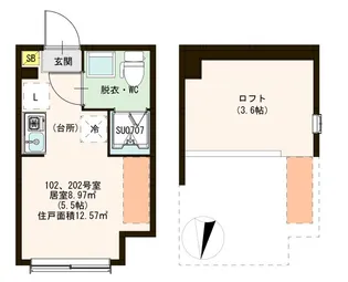 ハーモニーテラス東小岩IV【2階】の間取り