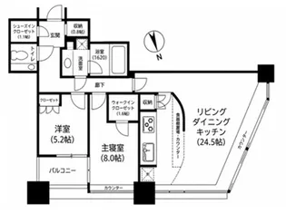 青山パークタワー【9階】の間取り