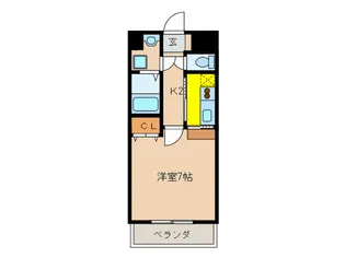リバーサイド東比恵【5階】の間取り