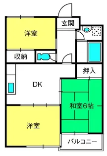 グリーンウッドA棟【3階】の間取り