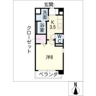 シャルマン朝明【2階】の間取り