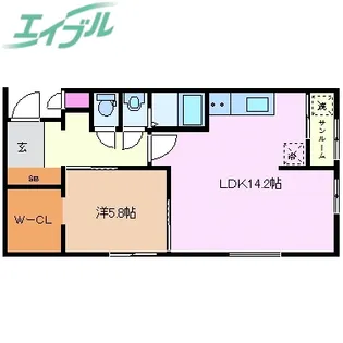 アコルデ蔵町【3階】の間取り