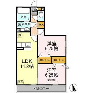 コーポスカイG【3階】の間取り